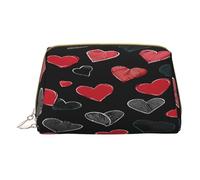 Gay Pride Rainbow Trousse de maquillage en cuir synthétique avec poche zippée Organiseur compact pour voyage/sac à main, blanc, Taille unique