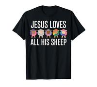 Gay Pride Sheep Jesus Aime Tout Le Monde Equality Ally Christian T-Shirt