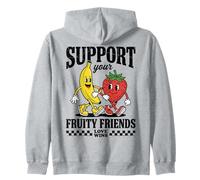 Gay Pride Support Your Fruity Friends LGBTQ Love Wins Sweat à Capuche