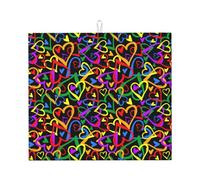Gay Pride Tapis de séchage absorbant pour comptoir de cuisine Motif arc-en-ciel 40,6 x 45,7 cm