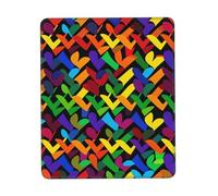 Gay Pride Tapis de souris arc-en-ciel imperméable avec base en caoutchouc antidérapant et bords cousus pour ordinateur pour décoration de maison, bureau, accessoires de bureau (21 x 26 cm)