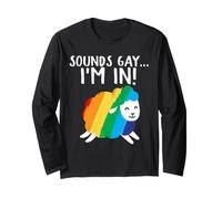 Gay Rainbow Sheep Lesbian Queer CSD Pride Party Wear LGBT Manche Longue