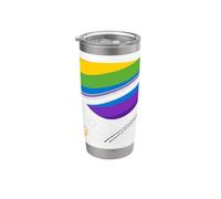 Gay Space Animals Rainbow Planet Astronautes Gobelet isotherme en acier inoxydable double paroi