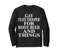 Gay State Trooper Apparel | Joli Design drôle de bière de Racine Manche Longue