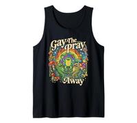 Gay The Pray Away Pride Rainbow Queer Frogs Meme CSD LGBTQ Débardeur