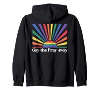 Gay The Pray Away Queer Funny Pride Month LGBTQ Rainbow LGBT Sweat à Capuche