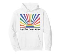 Gay The Pray Away Queer Funny Pride Month LGBTQ Rainbow LGBT Sweat à Capuche