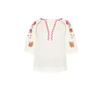 Gaya Chemisier 'Festival' crème / bleu clair / olive / rose foncé, Taille S