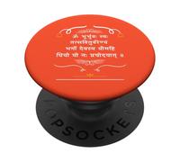 Gayatri Mantra Sanskrit Om Yoga Zen Méditation Hindou Védique PopSockets PopGrip Adhésif