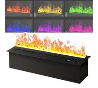 GAYAYAS Cheminée électrique à Vapeur d'eau, Flamme atomisée 3D, cheminée électrique Couleur Flamme, Superbe décoration pour la Maison, Le Bureau ou l'hôtel 80cm/31.4in