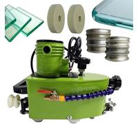 GAYAYAS Machine à poncer Les Bords du Verre, avec Moteur série monophasé et mécanisme de Ventilation à Conduit à Flux axial, Polisseuse de Chants pour Verre/Pierre/céramique (3-20 mm) Green
