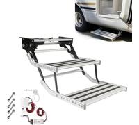 GAYAYAS Marchepied Pliable pour Camping-Car, marchepied léger en Alliage d'aluminium, capacité de Charge de 200 kg, pour caravanes, escalier Automatique 12 V Automatic-2layer