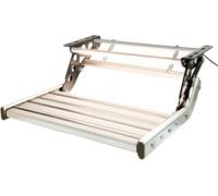 GAYAYAS Marchepied Pliable pour Camping-Car, marchepied Robuste en Aluminium pour remorque de Bateau, avec éclairage LED 12 V télescopique, pour Camping-Cars, remorques Automatic-1layer