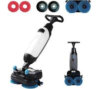 GAYAYAS Mini-autolaveuse, Machine de Nettoyage de sols Professionnelle, réservoirs de 4.5 L et 7.5 L, Oubliez la serpillière et nettoyez même Les endroits Les Plus Difficiles d'accès White