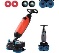 GAYAYAS Mini-autolaveuse, Machine de Nettoyage de sols Professionnelle, réservoirs de 4.5 L et 7.5 L, Oubliez la serpillière et nettoyez même Les endroits Les Plus Difficiles d'accès Red