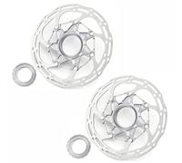 GAYCLG Freins Frein à Tambour pour Vélo Disques de Frein de vélo Centerlock disques 140mm 160mm VTT Route vélo Disque de Frein Rotor disques de Frein hydrauliques Rotor(2PCS- 160 Titanium)