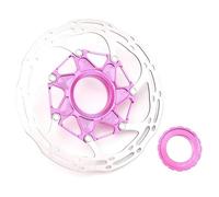 GAYCLG Freins Frein à Tambour pour Vélo Disques de Frein de vélo Centerlock disques 140mm 160mm VTT Route vélo Disque de Frein Rotor disques de Frein hydrauliques Rotor(1PCS- 140 Pink)
