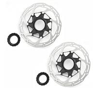 GAYCLG Freins Frein à Tambour pour Vélo Disques de Frein de vélo Centerlock disques 140mm 160mm VTT Route vélo Disque de Frein Rotor disques de Frein hydrauliques Rotor(2PCS- 140 Black)