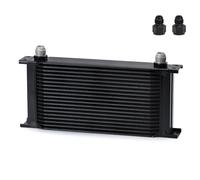 GAYCLG Refroidisseur de Transmission Refroidisseur d'huile Moteur Universel en Aluminium de Type Britannique, 19 rangées, avec Adaptateur Femelle 10AN vers mâle 8AN 6AN LZ7019(Green)