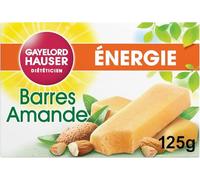 GAYELORD HAUSER - Barres Énergétiques Amande - Source Naturelle de Vitamines E, B1 et B3 - Sans Conservateurs - 5 Barres Individuelles - 125g