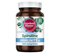 GAYELORD HAUSER - Comprimés Immunité plus à la Spiruline BIO - Soutient les Défenses Naturelles - Riche en Vitamine B12 - Cure de 30 Jours - 180 Comprimés - 90 g