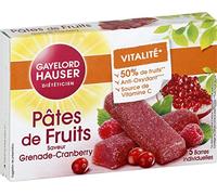 GAYELORD HAUSER - Pâtes de Fruits Grenade Cranberry - 5 Barres - 125 g | Source de vitamine C et Antioxydants