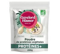 GAYELORD HAUSER - Poudre de Protéines végétales Bio - 2 Cuillères à Soupe - 16 g de Protéines - Adaptée aux Végétaliens - À Mélanger dans Smoothies, Yaourts ou Shaker - 200 g