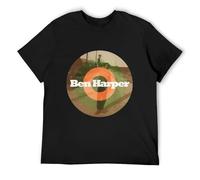 Gayle Ben Harper Men's T-Shirt Graphic Printed Black Tee L