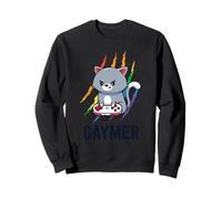 Gaymer LGBT Cat Pride Shirt Rainbow Video Game Lovers Gift Sweatshirt