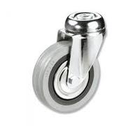 GAYNER btg3 125 pgl3 - Roue Tournante btg3 diamètre 125 x 28 axe gomme gris lisse