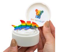 Gaynimals Bruce le grand requin blanc - Série Deep Sea Discovery | Jouet sensoriel articulé imprimé 3D | Bureau sensoriel pour adultes et enfants | Prêt à offrir dans un étui de collection avec