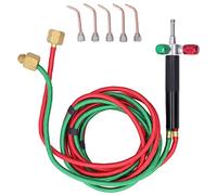 Gaz Bricolage, Mini torche à soudage, Chalumeau de Soudage à Gaz pour Bijoux, Chalumeau Oxygene Acetylene, kit de torche de soudage avec 5 embouts, pour la réparation de bijoux, les travaux man