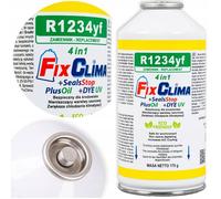 Gaz de climatisation automobile - FixClima - Réfrigérant R1234yf - Compatible voitures 1994-2016 - Contient colorant UV