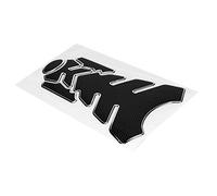 Gaz de Moto 3D, Tampons de Réservoir de Décoration de Protection de Tampon D'autocollant pour Tampon de Réservoir de Carburant D'huile or Fit (BlackGold) (bord noir argenté)