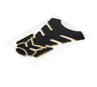 Gaz de Moto 3D, Tampons de Réservoir de Décoration de Protection de Tampon D'autocollant pour Tampon de Réservoir de Carburant D'huile or Fit (BlackGold) (or noir)