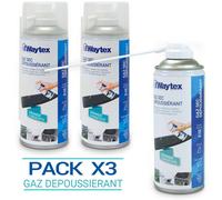 Gaz Dépoussiérant Air Sec Waytex A73657c3 Lot De 3 Bombes De 400ml
