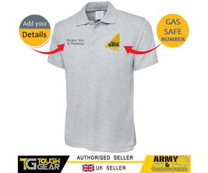 Gaz Sûr Plombier Brodé Personnalisé Polo Avec Company Nom / Texte