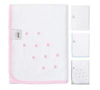 Gaze Brodée 100% coton Bodoques rose