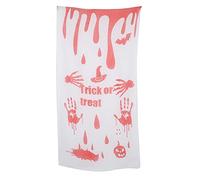 Gaze de porte sanglante d'Halloween Respice Finem de couleur rouge et blanche crée une ambiance terrifiante avec un effet d'horreur réaliste Facile à accrocher Réutilisable pour le
