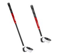 Gaze VR | VR Golf Club Attachments for Meta Quest 3 & 3S | Pro Grip | Right & Left Controllers | Red | Extended