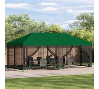 vidaXL Tonnelle avec parois latérales, 6 x 3 m, beige en polyester et acier 190, tonnelle de jardin et de terrasse, tonnelle d'extérieur moderne, abri polyvalent, tente de réception avec parois en