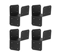 Gazebo Brackets, Roof Joint Connector, Compact Heavy Duty Steel Post, Structural Corner Brackets for Garden Shed Barn Deck Terrace Yard and Open-Air Terraces, Black