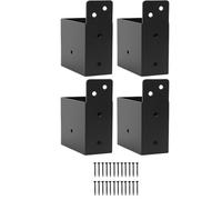 Gazebo Corner Anchors Kit - Industrial Grade Beam Lifters, Metal Pavilion Joinery, Exterior Shelter Fasteners | Patio Awning VERONDA Installation Supplies, Load Bearing Raise Plates, Backyard Cover