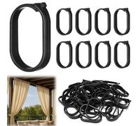 Gazebo Curtain Hooks - 100 Pack Waterproof Clip Rings, Rustproof Replacement Fasteners, Secure Track Hanging System | Shower Track Hooks,for Patio Canopy Pergola Yard Hotel Bathroom