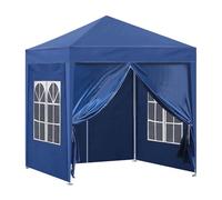 Gazebo De Jardin 2x2m avec 4 Panneaux Latéraux Amovibles, Tente Pop-up Pliable Entièrement étanche Et Anti-UV, Sac De Transport, Tente Pop-up Por, Blue, 3x6m