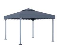 Gazebo de Jardin, 300x300 cm en Aluminium Anthracite, Toit Double Couche, Structure Résistante, Pergola Jardin Exterieur, pour Terrasse, Jardins, Événements, Couleur Anthracite, 300.300.270 cm