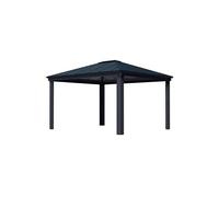 Canopia by Palram Tonnelle de jardin Dallas Aluminium toit polycarbonate 3,6 x 4,3 m Gris