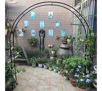Gazebo de jardin en acier résistant aux intempéries grille en métal pour plantes grimpantes, pergola autoportante disponible en largeurs de 1,2 m à 3,5 m, finition noire élégante, largeur 3 m x