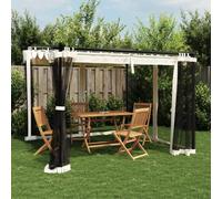 Gazebo de patio d'extérieur de 3 x 3 m avec canopie de crème rétractable, cadre en acier et parois latérales en filet, tente pare-soleil portable pour jardin, abri de fête robuste, assemblage facile