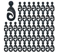 Gazebo Hooks, 50 Pieces Shower Hook with Rustproof, 0.33x0.14x0.06 inches Multi Purpose Pergola & Drape Rings, Hangers for Fence Plants Indoor Outdoor Patios Bedroom Garden Balcony